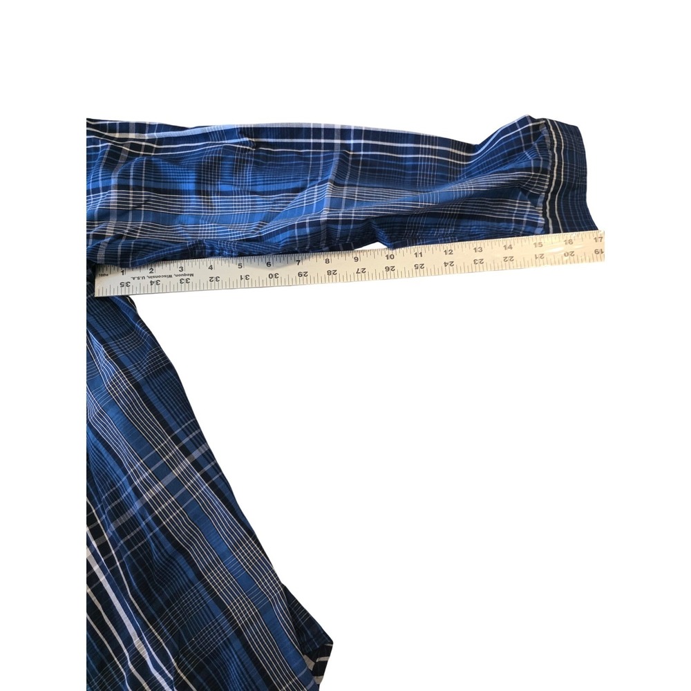 Calvin Klein Jeans Women's Blue Plaid Button Down Shirt Long Sleeve L 14/16 - Picture 7 of 7